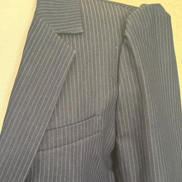 Express Navy Pinstripe Blazer 6 - Picture 3 of 7